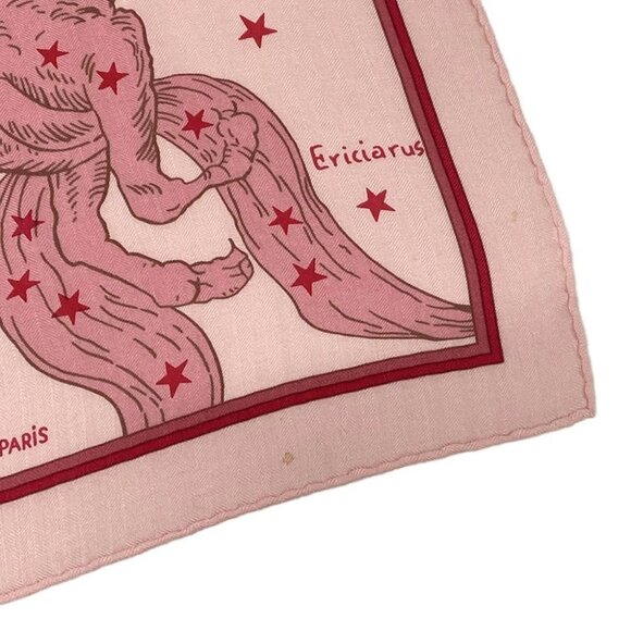 HERMES Carre Geant, Carres 140 - Pink Bordeaux Gray Beige Cashmere Silk - Picture 4 of 5